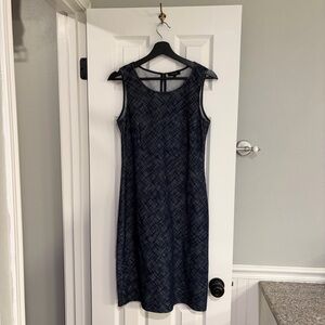 Claudia Strater Blue White Textured Sheath Dress EU 36 US S